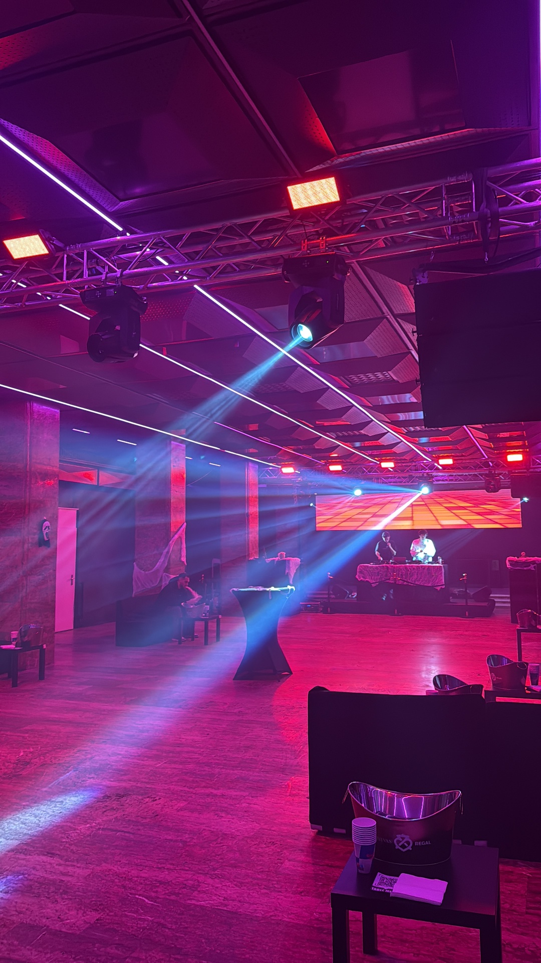 Club venue with light show